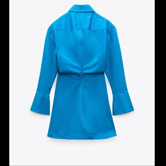 Zara blue cotton shirtdress - Picture 8 of 10